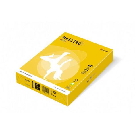 Papier ksero A4/500/80g Mondi Maestro żółty